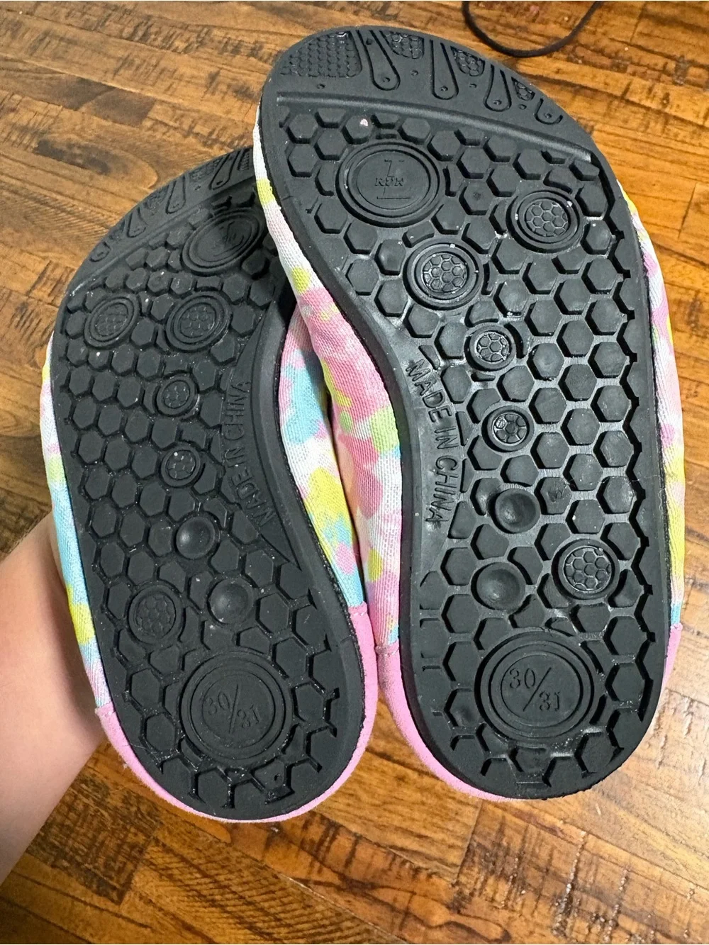 Kids Pink Multicolor Splash Water Shoes - Slip-On Beach & Pool Shoes